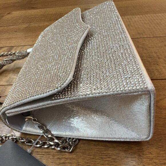 Imoshion Women's Silver Studded Evening Handbag Clutch Purse Removable Straps - Picture 8 of 15